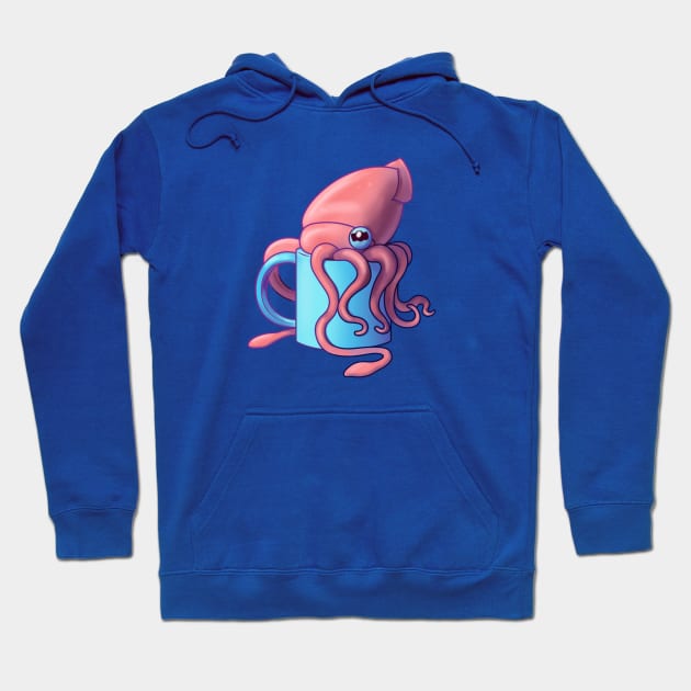 Coffee Cup Squid Hoodie by MLMorris